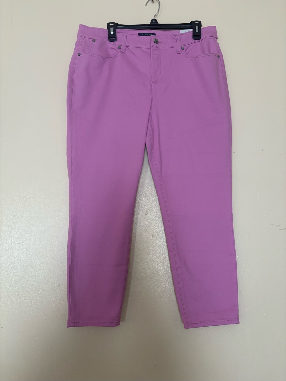 Talbots Pink Cropped Straight-Leg Jeans
